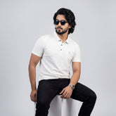 Imported Chinese Fabric Premium Polo-Off White