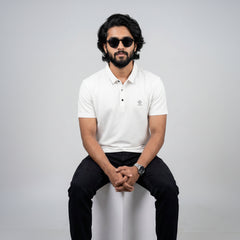 Imported Chinese Fabric Premium Polo-Off White