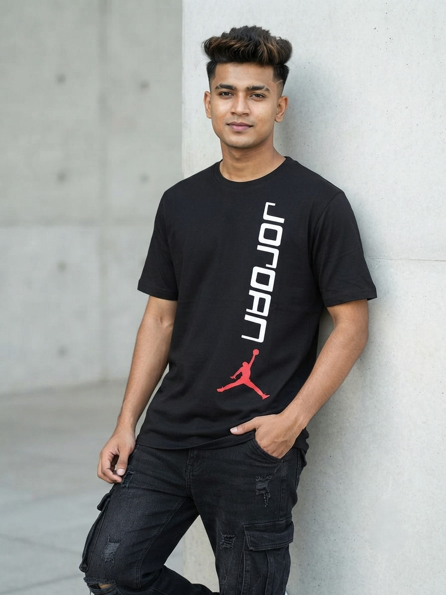  Premium Oversized Drop Shoulder Air Jordan Black