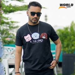 Fit-Size Black Couple & Single T-Shirt