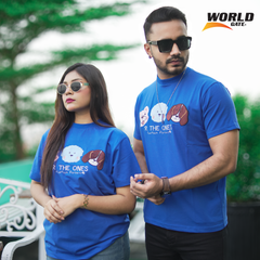 Fit-Size Blue Couple & Single T-Shirt