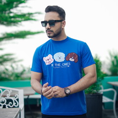 Fit-Size Blue Couple & Single T-Shirt