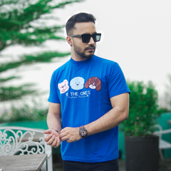 Fit-Size Blue Couple & Single T-Shirt