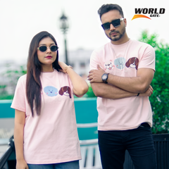 Fit-Size Pink Couple & Single T-Shirt